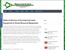 Tablet Screenshot of masonlawnandsnow.com